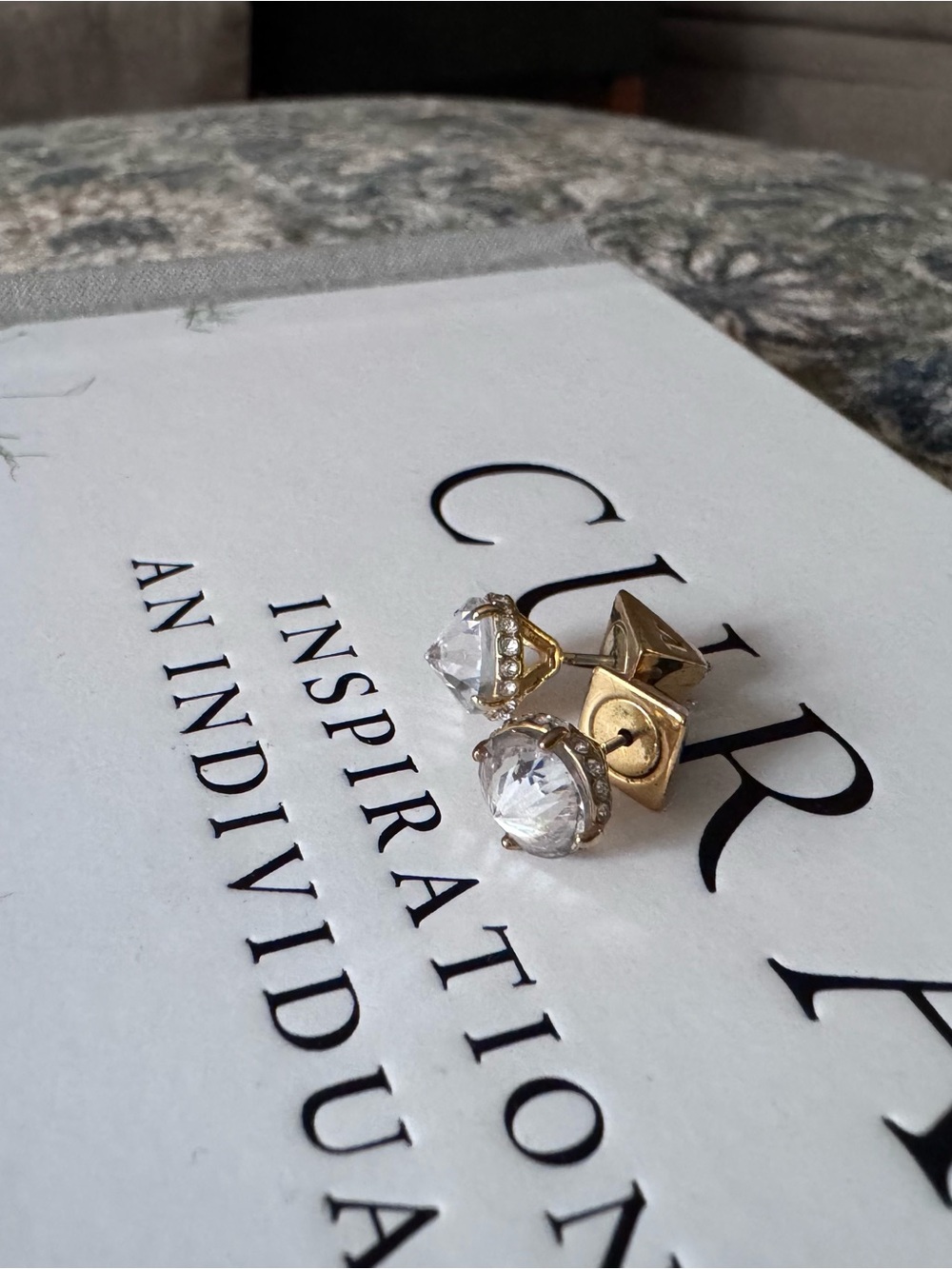 Vince Camuto front–back crystal stud design